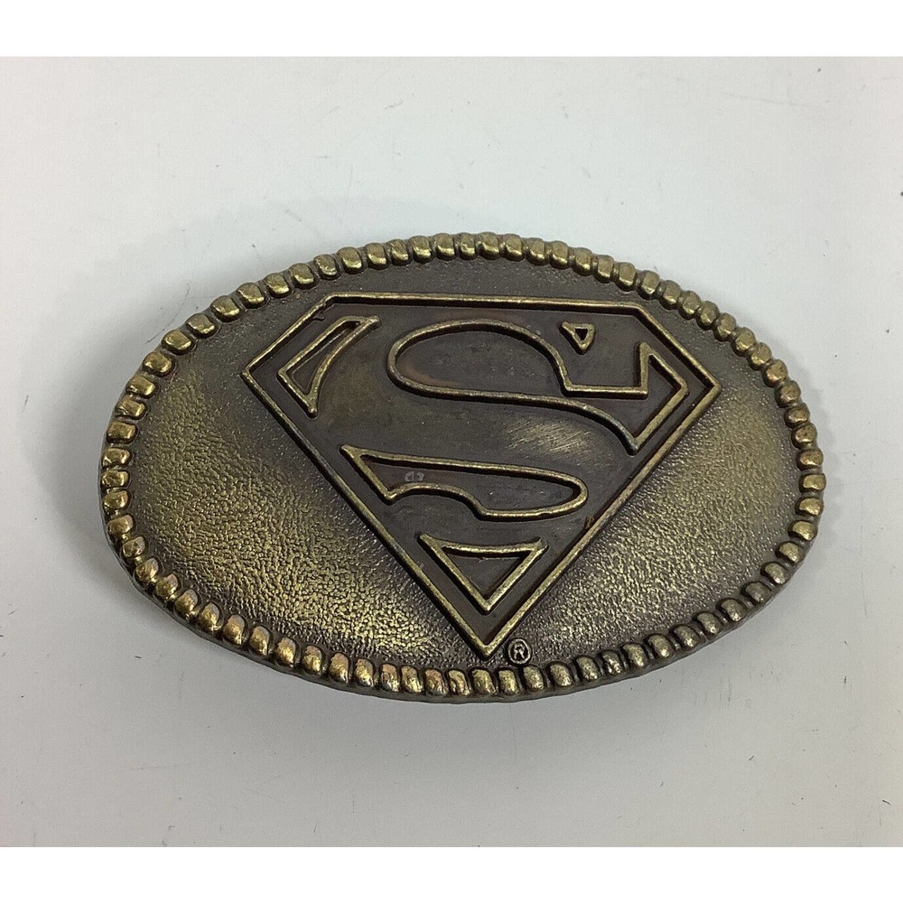 Bronze-Tone Superman 'S' Oval Belt Buckle